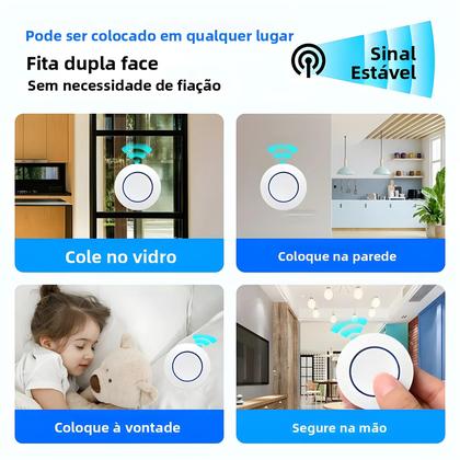 Imagem de Módulo Receptor Mini Sem Fio De Botão Redondo 433MHz Interruptor De Segurança RF 2200W Para Lâmpada