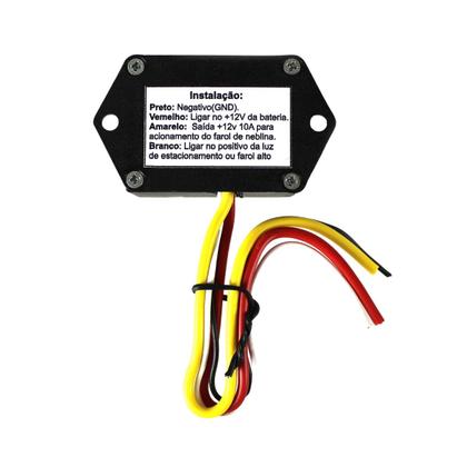 Imagem de Módulo rele acendimento automatico acionamento farol milha neblina plug in play zd-maf-aux