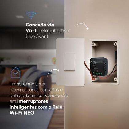 Imagem de Modulo Rele Interruptor Inteligente Trio Wi-Fi 3X3,3A Bivolt Cod: 291990923 Neo Avant