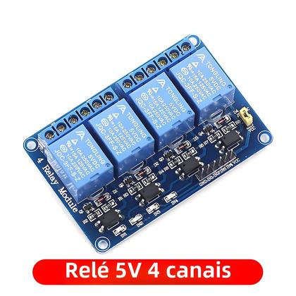 Imagem de Módulo Relé para Arduino com Optoacoplador - 1, 2, 4, 6, 8 Canais (5V/12V) - Em Estoque