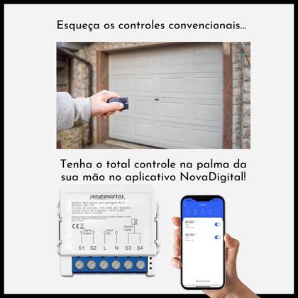 Imagem de Módulo Relé Pulso Para Garagem Portão Sensor Abertura Wi-Fi