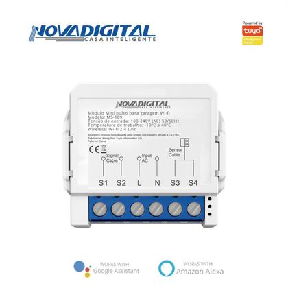 Imagem de Módulo Relé Pulso Para Garagem Portão Sensor Abertura Wi-Fi