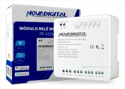 Imagem de Módulo Relé Wi-Fi 4 Canais RF 433Mhz