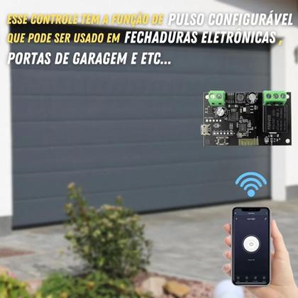 Imagem de Módulo Relé Wi-Fi Pulso Portão Fechadura Elétrica Jwcom