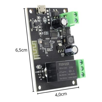 Imagem de Módulo Relé Wi-Fi Pulso Portão Fechadura Elétrica Jwcom