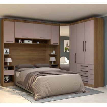 Imagem de Módulo Roupeiro de 134,5cm 4 Portas 4 Gavetas Eucamóveis Paris - 340