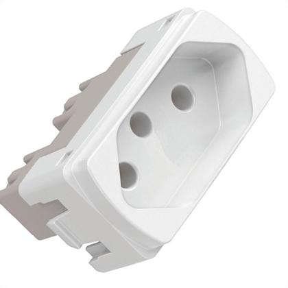Imagem de Modulo Schneider Miluz 1 Tomada 10A. 2P+T. Branca - S3B70340