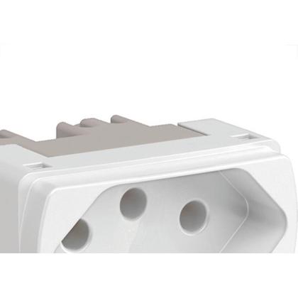 Imagem de Modulo Schneider Miluz 1 Tomada 10A. 2P+T. Branca - S3B70340