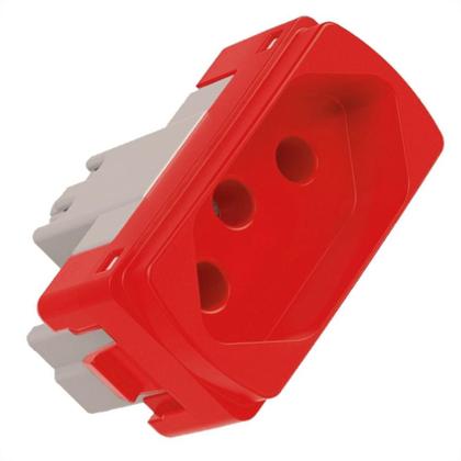 Imagem de Modulo Schneider Miluz 1 Tomada 20A. 2P+T. Vermelha - S3B70359