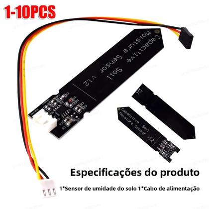 Imagem de Módulo Sensor Capacitivo De Umidade Do Solo 1-10PCS HW-390, Resistente À Corrosão, Tensão Ampla