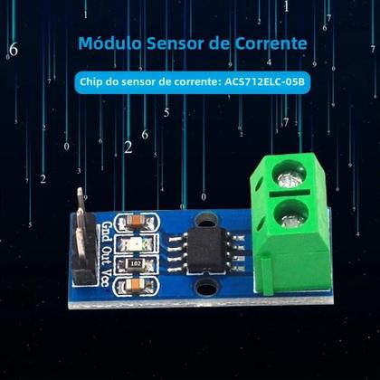 Imagem de Módulo Sensor De Corrente De Efeito Hall ACS712 Faixa 5A 20A 30A 1-10PCS Circuitos Integrados