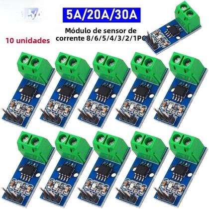 Imagem de Módulo Sensor De Corrente De Efeito Hall ACS712 Faixa 5A 20A 30A 1-10PCS Circuitos Integrados