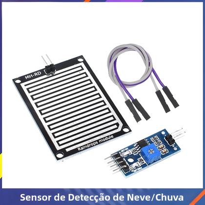Imagem de Módulo Sensor De Detecção De Água Da Chuva Para Arduino Com Controle De Relé E Sensor De Umidade