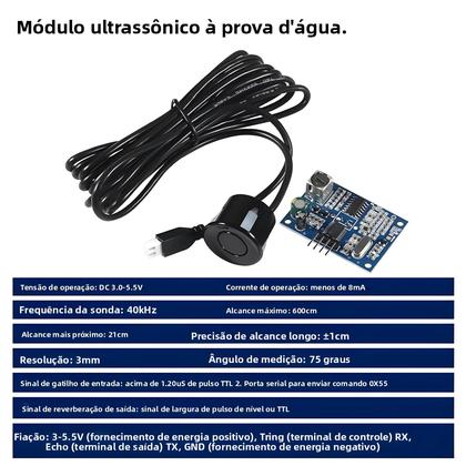 Imagem de Módulo Sensor De Distância Ultrassônico À Prova d'Água Para Arduino Aokin JSN-SR04T AJ-SR04M