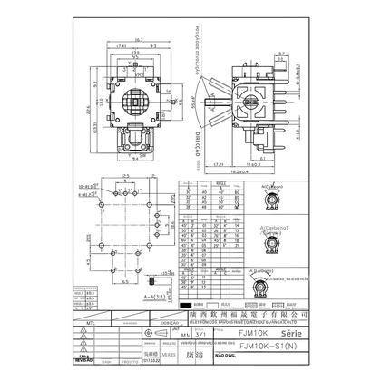 Imagem de Módulo Sensor De Joystick Analógico 3D Para PS4 Xbox One Switch pro YuXi Potenciômetro FJM10K B10K