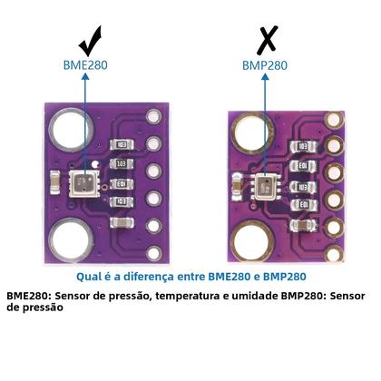 Imagem de Módulo Sensor Digital De Pressão Barométrica, Altitude, Umidade E Temperatura De Alta Precisão 3 Em