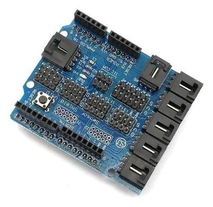 Imagem de Modulo Sensor Shield V4 Arduino Uno R3 Mega Robotica V4.0