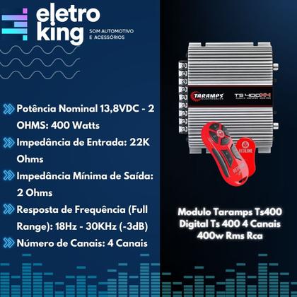 Imagem de Modulo Taramps Ts400 Digital Ts 400 4 Canais 400w Rms Rca