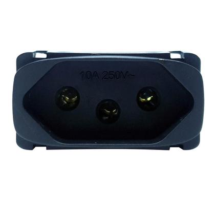 Imagem de Módulo Tomada 10A 2P+T Preto Gracia 85360 Alumbra