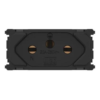 Imagem de Módulo Tomada 20A 2P+T 250V Composé Preto WEG