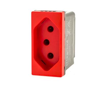 Imagem de Módulo Tomada 20A 2p+T Vermelha Legrand 615079VM Pial Plus+