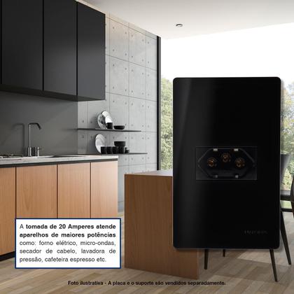 Imagem de Módulo Tomada 20a Ebony Preta Infiniti Margirius