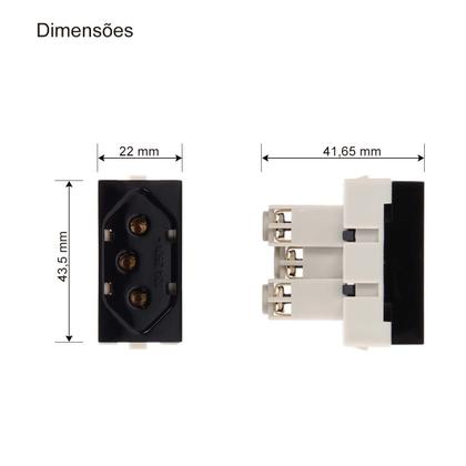 Imagem de Módulo Tomada 20a Ebony Preta Infiniti Margirius