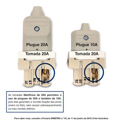 Imagem de Módulo Tomada 20a Ebony Preta Infiniti Margirius
