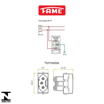 Imagem de Módulo Tomada 2p+t 10a/250v Branco Fame Elegance