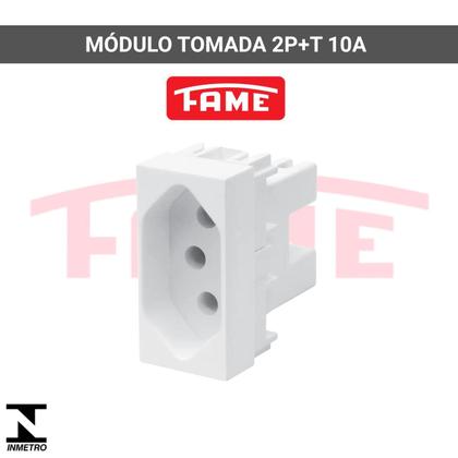 Imagem de Módulo Tomada 2p+t 10a/250v Branco Fame Elegance