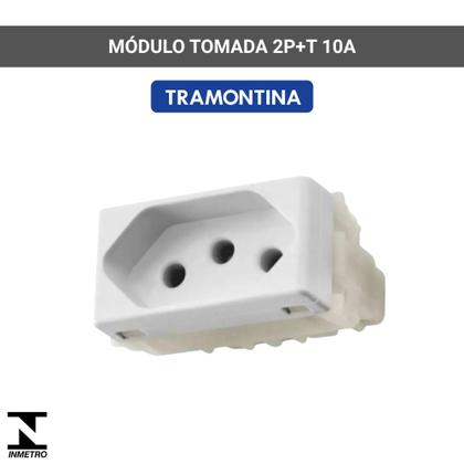 Imagem de Módulo Tomada 2p+T 10a/250v LIZ/LUX² Branco Tramontina 57115/030