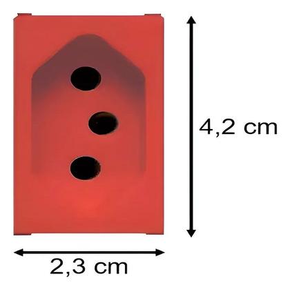 Imagem de Modulo Tomada 2P+T 20 Amperes 250 Volts Vermelha Linha Ilus 5UB99008 - SOPRANO