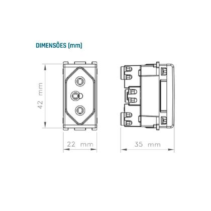 Imagem de Modulo Tomada 2P+T 20A 250 V Vermelho ARIA TRAMONTINA