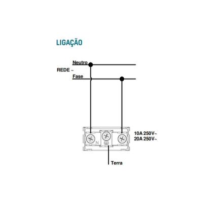 Imagem de Modulo Tomada 2P+T 20A 250 V Vermelho ARIA TRAMONTINA