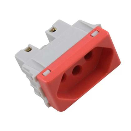 Imagem de Módulo Tomada 2P+T 20A/250V Vermelha Tramontina