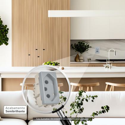 Imagem de Módulo Tomada 2p+t 20a Cinza Sleek Colors Margirius