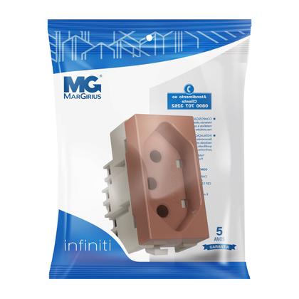 Imagem de Módulo Tomada 2p+t 20a Nutshell Infiniti Margirius