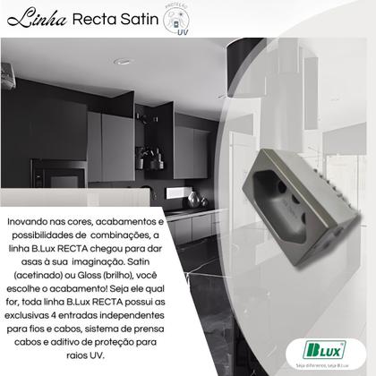 Imagem de Módulo Tomada 2p+t 20a Recta Satin Prata - B.lux