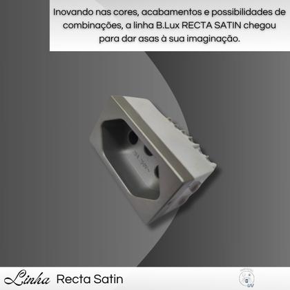 Imagem de Módulo Tomada 2p+t 20a Recta Satin Prata - B.lux