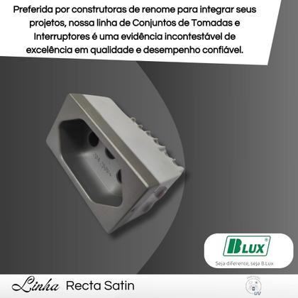Imagem de Módulo Tomada 2p+t 20a Recta Satin Prata - B.lux
