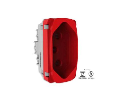 Imagem de Módulo Tomada 2P+T 20A Vermelha Gracia 85315 Alumbra