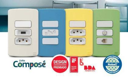 Imagem de Módulo Tomada 2P + T 250V - 20A - Composé Vermelho - 13203152 - WEG