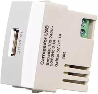 Imagem de Modulo Tomada Carregador Usb 1a-bivolt Br Sleek