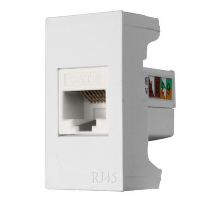 Imagem de Módulo Tomada de Rede RJ45 Cat6 8 Fios Linha Slim Ilumi - 81641