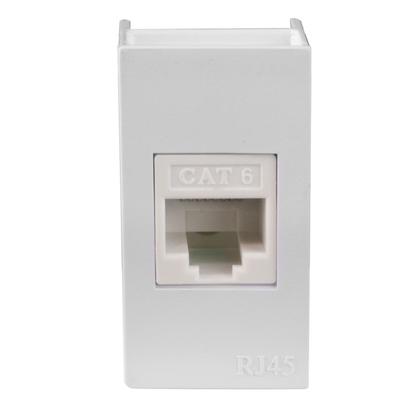 Imagem de Módulo Tomada de Rede RJ45 Cat6 8 Fios Linha Slim Ilumi - 81641