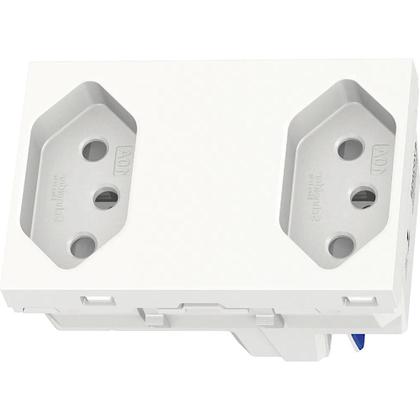Imagem de Modulo Tomada Duplex 2P+T 10A Br S70325104 Orion Schneider