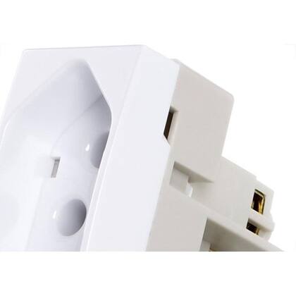 Imagem de Modulo Tomada Margirius Sleek 2Polo+Terra 20A Branco 16048