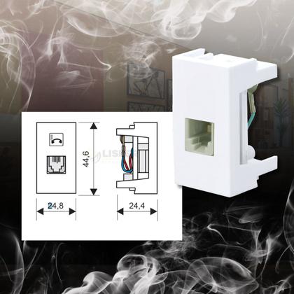 Imagem de Módulo Tomada para Telefone RJ11 2 vias Blanc Mais / Evidence / Modulare - Fame