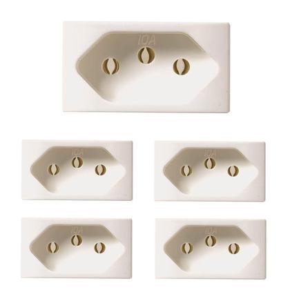 Imagem de Módulo Tomada Pezzi 2p+t 10a 250v Branco Linha 50.000