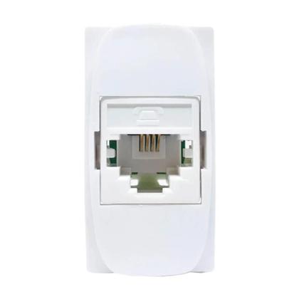Imagem de Módulo Tomada Rj11 4 Vias Branco Gracia 85316 Alumbra
